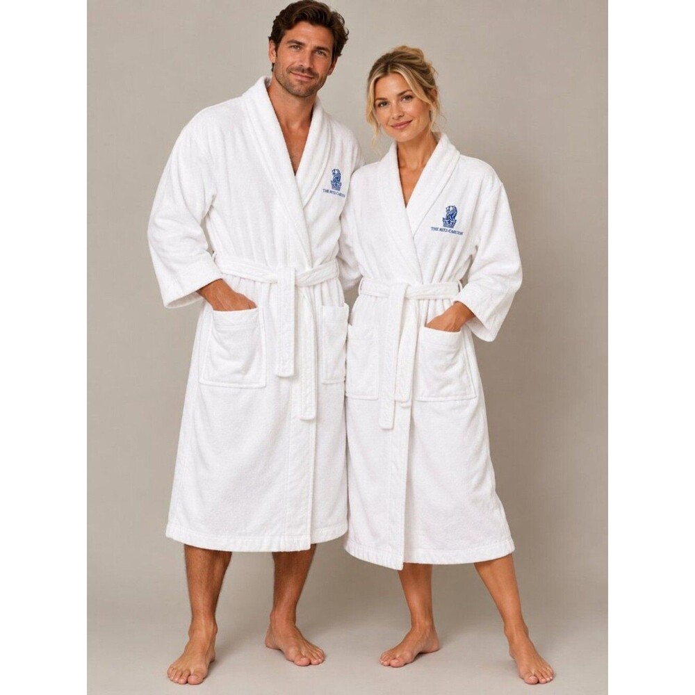 Vintage Ritz-Carlton Heavyweight Terry Cloth Robe – Unisex One Size Made in USA